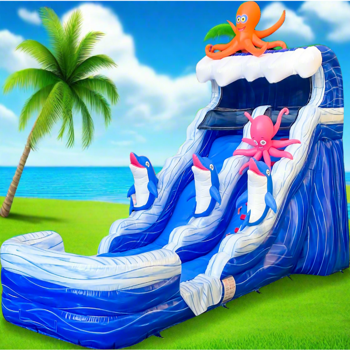 Inflatable Wave Commercial Inflatable Water Slide & Bounce House | BIGWAVE INFLATABLE ...