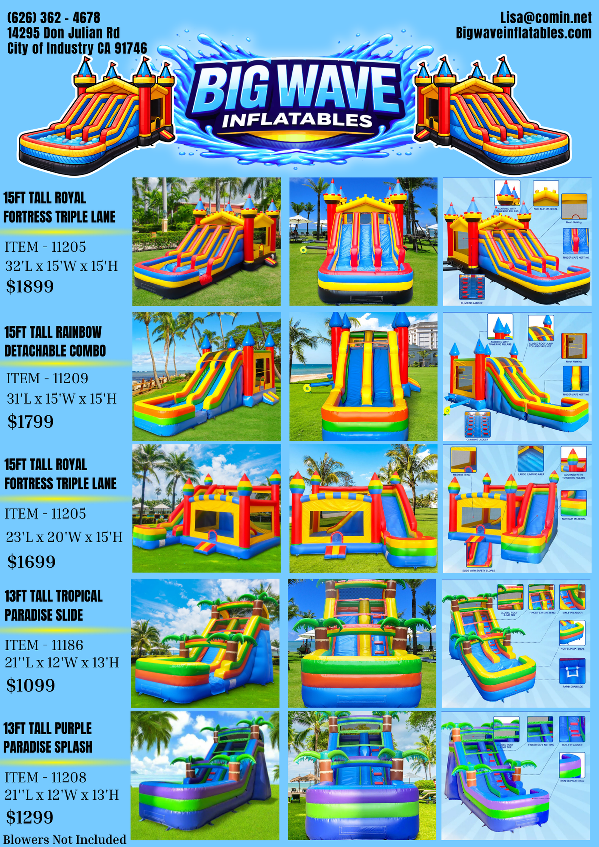 Commercial Inflatable Water Slide & Bounce House | BIGWAVE INFLATABLE ...