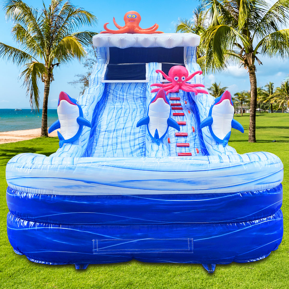 Big Wave Inflatable BIG WAVE - 22FT Ocean Creature Wet/Dry Water Slide - 11192 – BIG WAVE ...