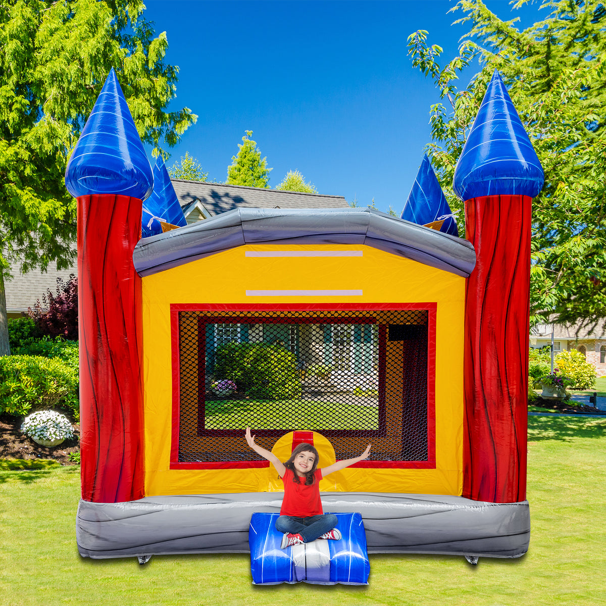 Big Wave Inflatable BIG WAVE - 14FT Imperial Bounce House - Basketball Hoop Included – BIG ...
