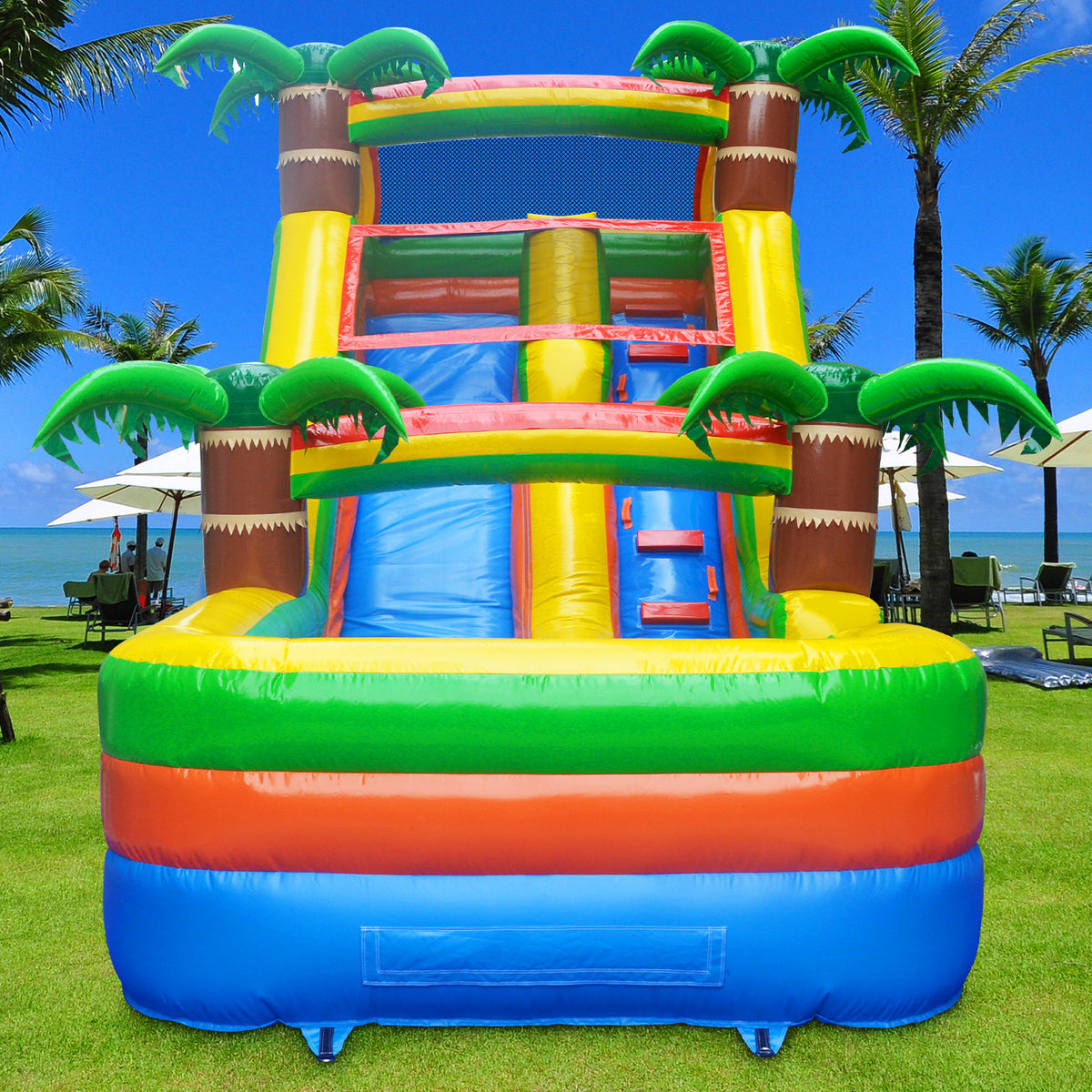 Big Wave Inflatable BIG WAVE - 13FT Tropical Paradise Wet/Dry Water Slide – BIG WAVE ...
