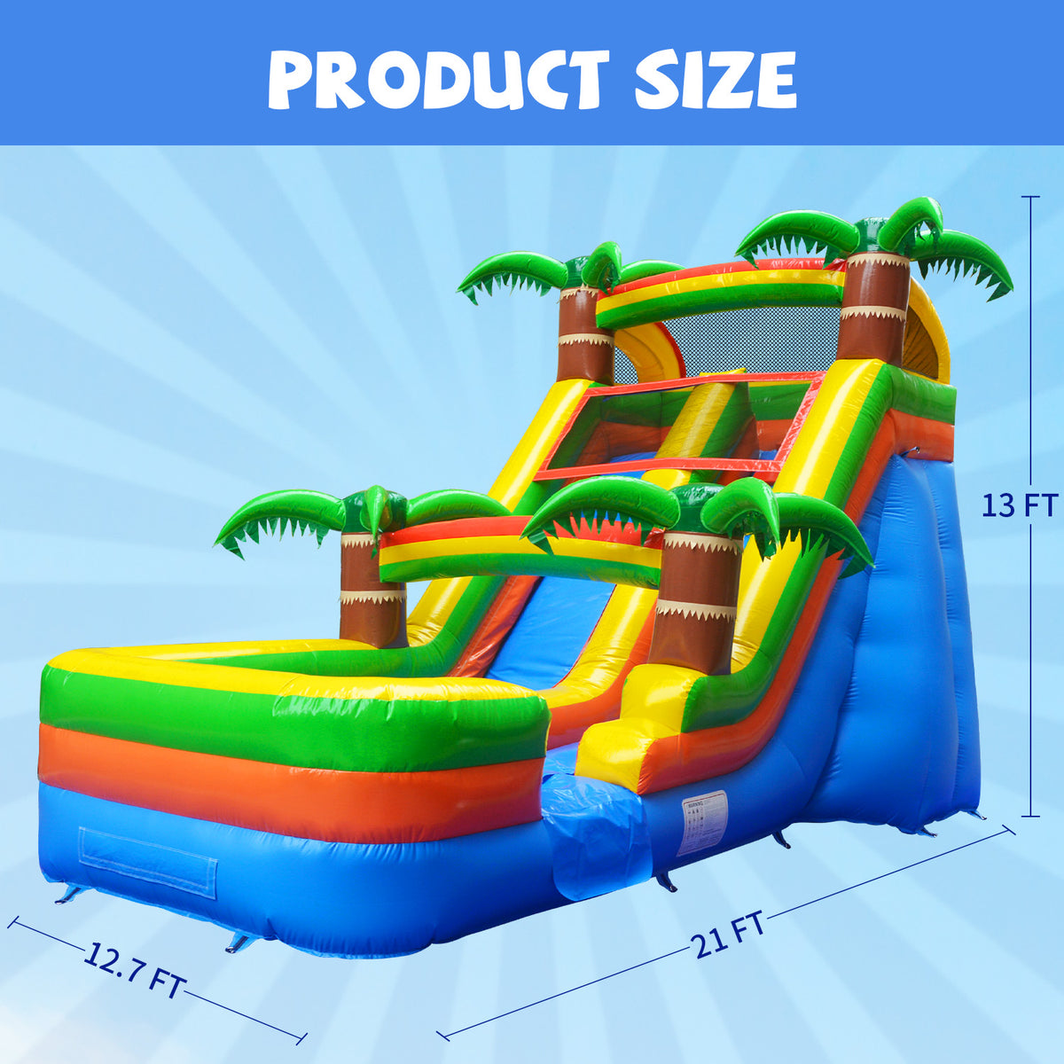 Big Wave Inflatable BIG WAVE - 13FT Tropical Paradise Wet/Dry Water Slide – BIG WAVE ...