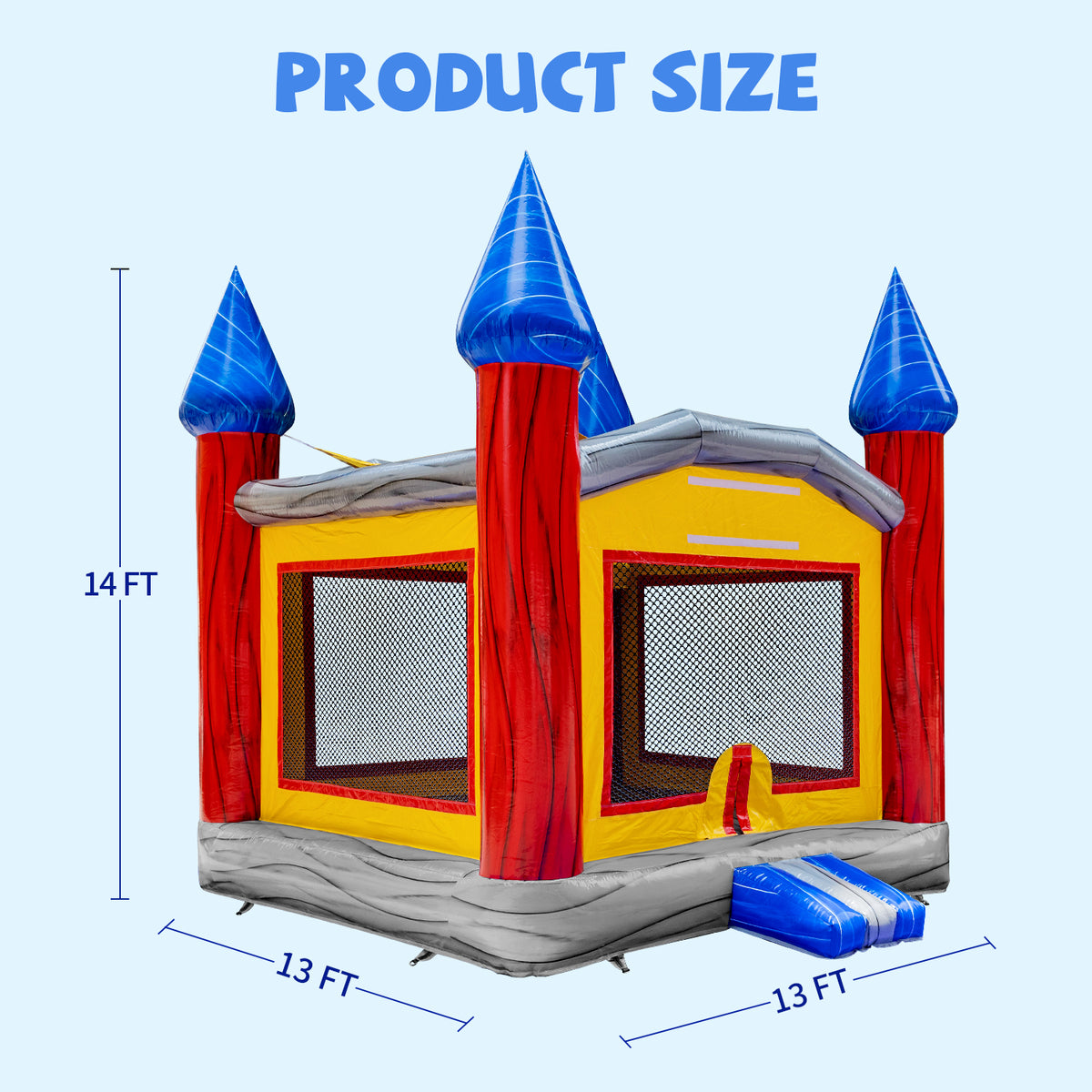 Big Wave Inflatables BIG WAVE - 14FT Imperial Bounce House - Basketball Hoop Included – BIG ...