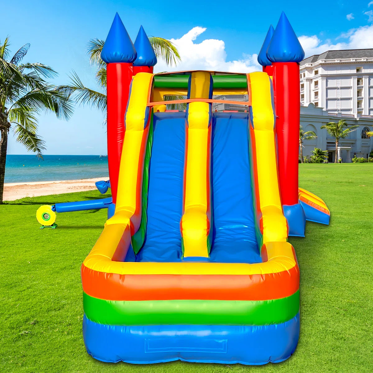 Big Wave Inflatables BIG WAVE - 15FT Rainbow Adventure Bounce Combo – BIG WAVE INFLATABLES
