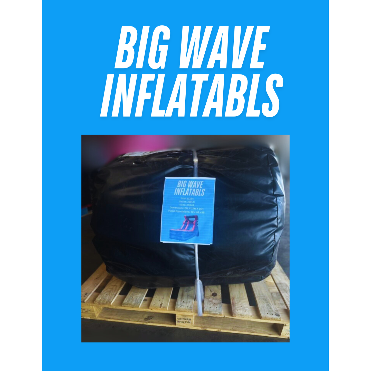 16FT Blue Wave Wet/Dry Waterslide - 11168